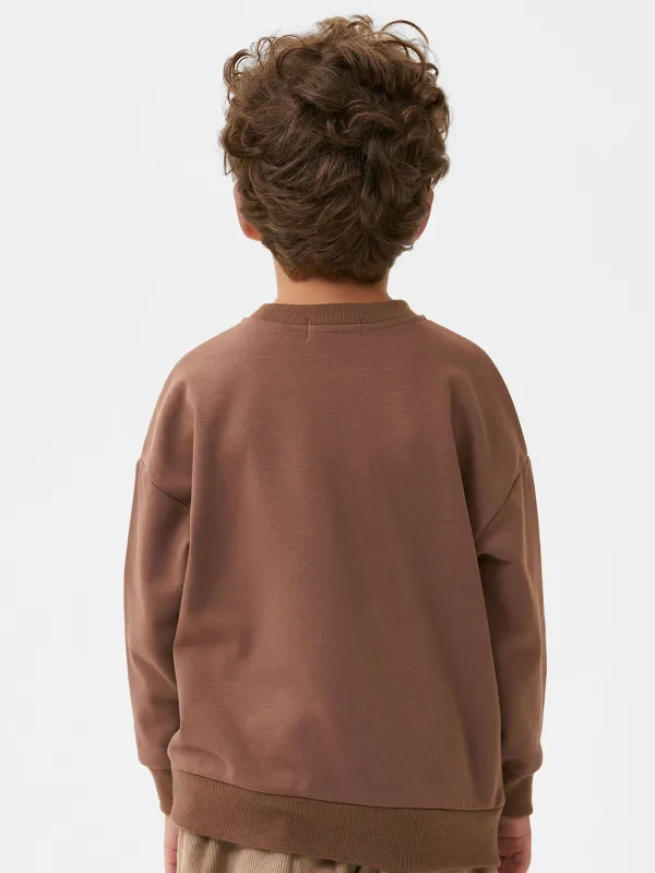 Свитшот детский, для мальчиков, коричневый, Kaiz, image-4