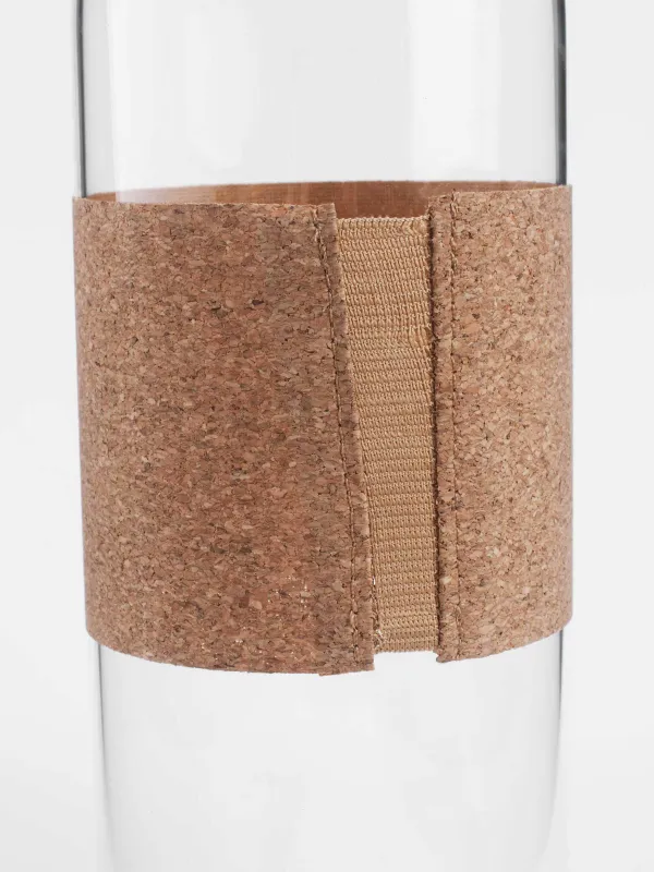 Бутылка для напитков, 1,25 л, с зарфом, стекло Б/пробка, Clear font, image-5