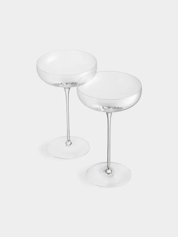 Бокал-креманка для шампанского, 250 мл, 2 шт, кристальное стекло, Ferentino, image-1