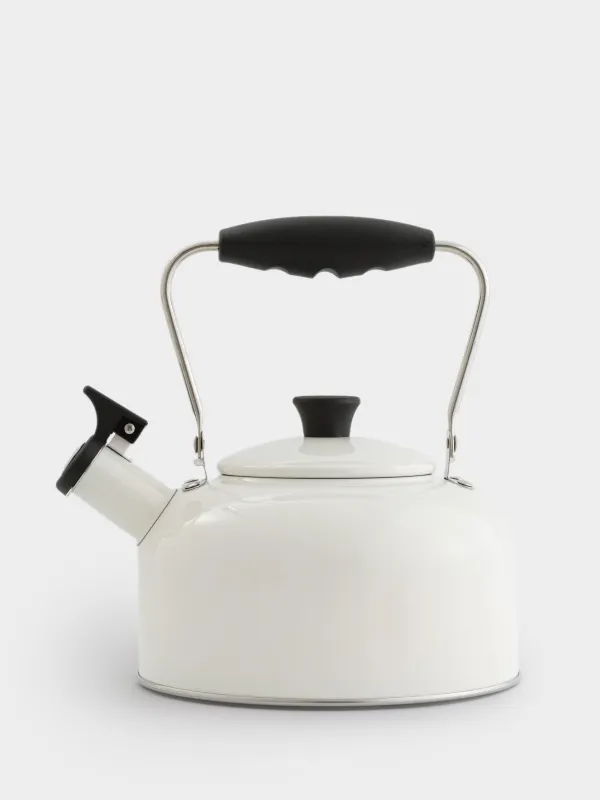 Чайник, 2,7 л, со свистком, сталь, молочный, Nostalgia, image-1