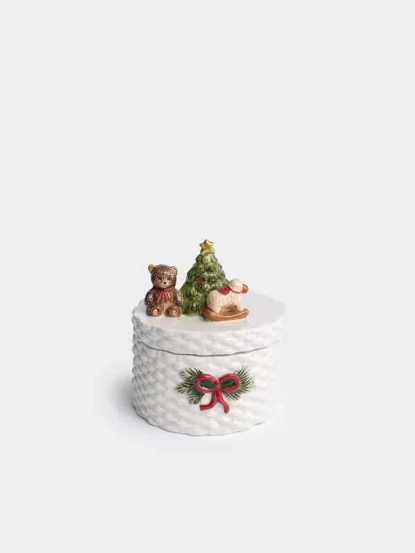 Емкость для хранения, 11х12 см, Овечка с елкой, Christmas lamb, image-0