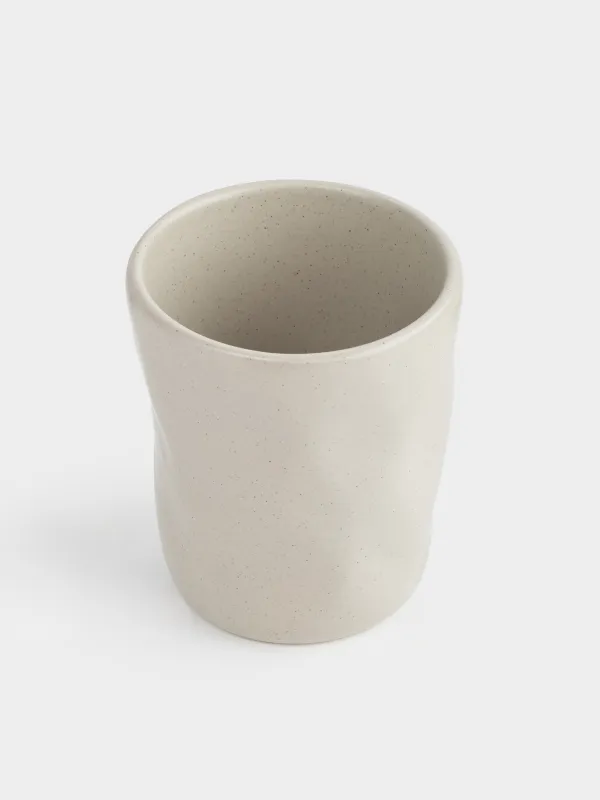 Стакан, 320 мл, Мятый эффект, Crumple creme, image-1