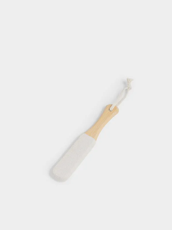 Терка педикюрная, 22 см, дерево/наждачная бумага, белая, Bamboo spa, image-3
