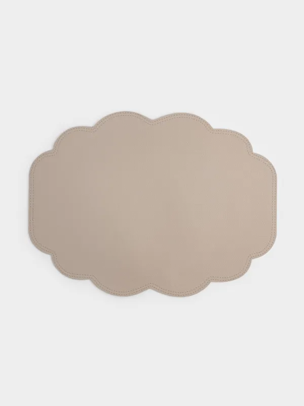 Салфетка под приборы, 33х45 см, ПВХ, фигурная, серебристая, Rock, image-0