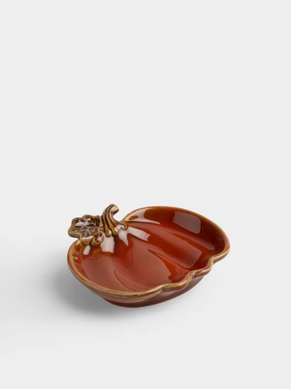 Блюдо, 17х15х5 см, Тыква с листом, Autumn gourds, image-0