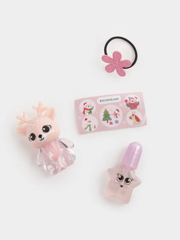 Набор косметики, детский, 9 см, 4 пр, Лошадка, Cosmetic kids, image-1