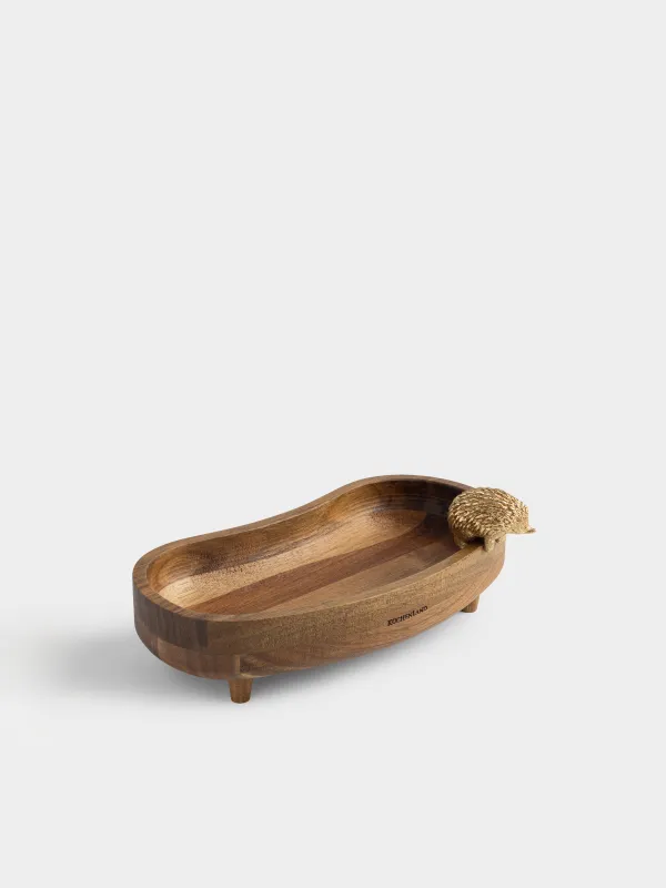 Блюдо декоративное, 25х15х5 см, Золотистый ежик, Noble tree, image-0