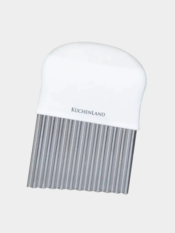 Нож для фигурной нарезки, 14 см, с волнистым лезвием, сталь/пластик, кремовый, Regular, image-0