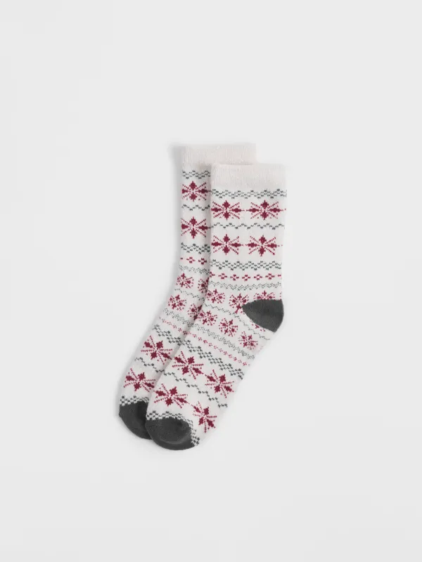 Носки женские, молочно-зеленые, Fleece, image-1