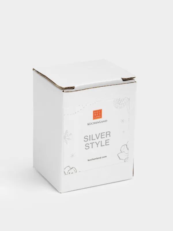 Статуэтка, 7 см, фарфор P, серебристая, Елка, Silver style, image-2