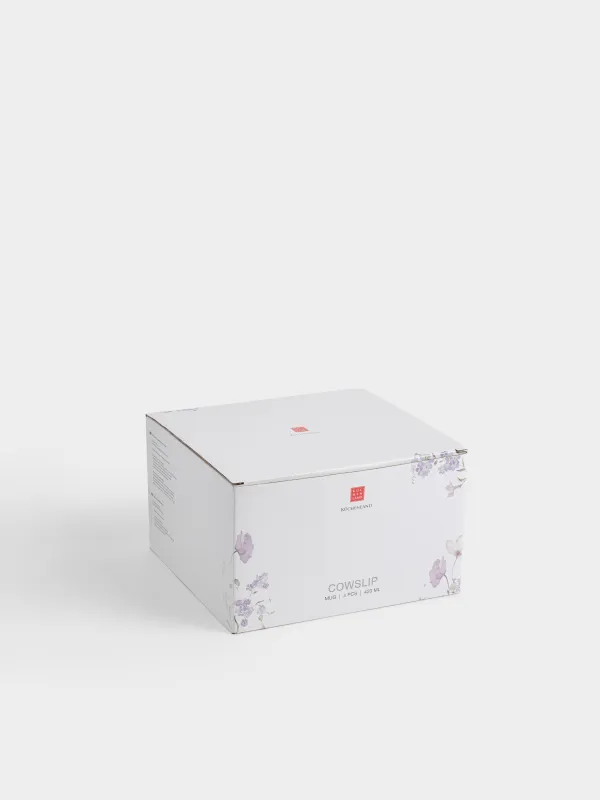 Кружка, 420 мл, 4 шт, фарфор N, белая, Полевые цветы, Cowslip, image-5