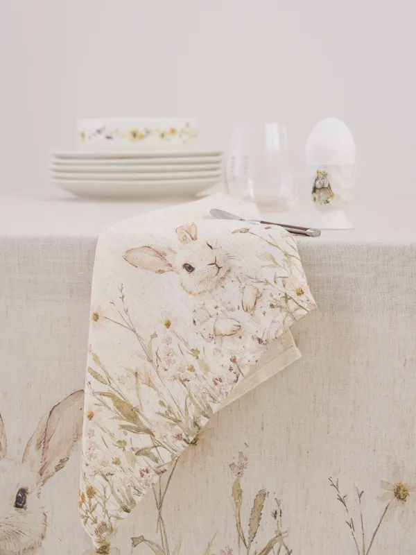 Салфетка под приборы, 30х45 см, Bunny in flowers, image-4