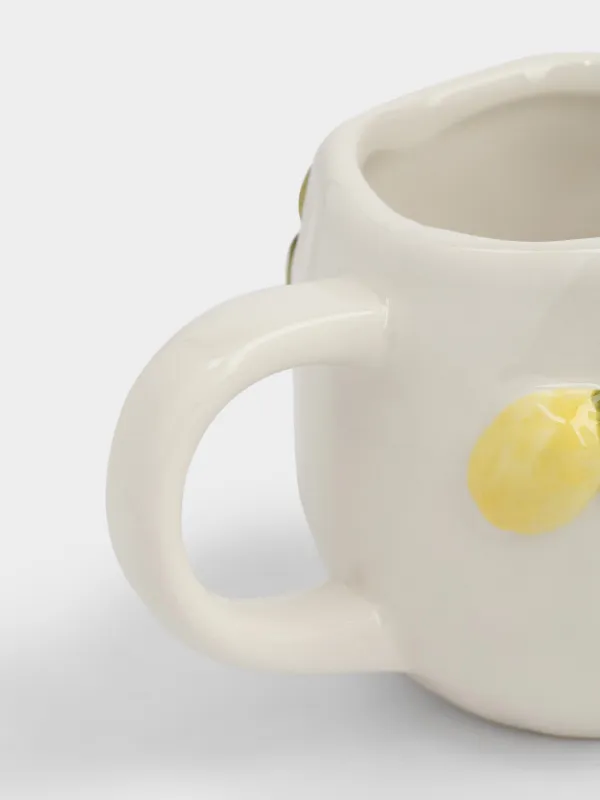 Кружка, 420 мл, керамика D, молочная, Лимоны, Sicily, image-4