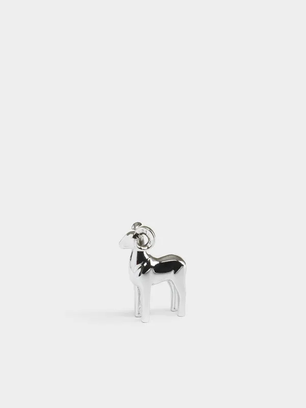 Статуэтка, 6 см, Баран, Sheep silver, image-0