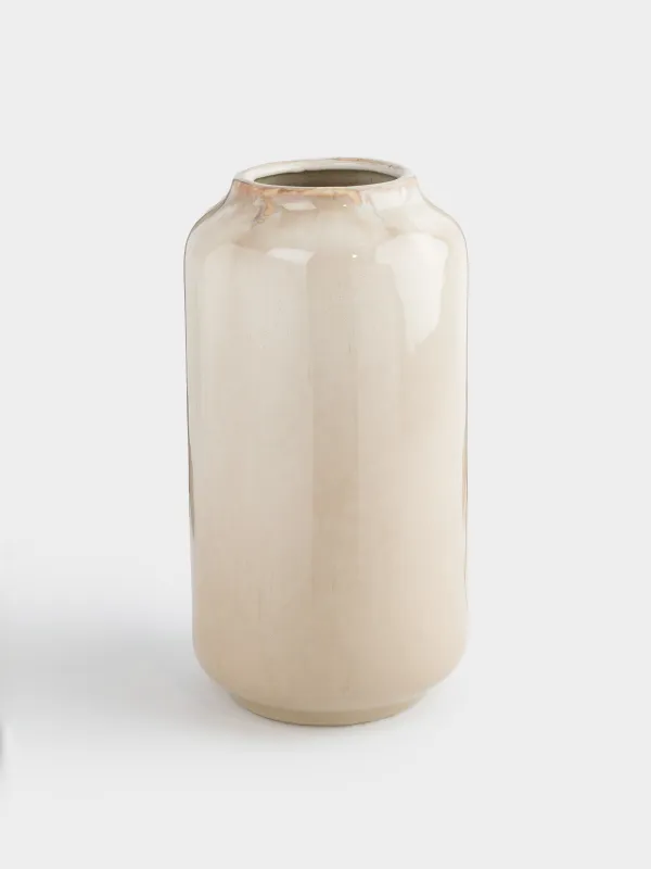 Ваза для цветов, 28 см, фарфор P, молочно-бежевая, Slight frost, image-0