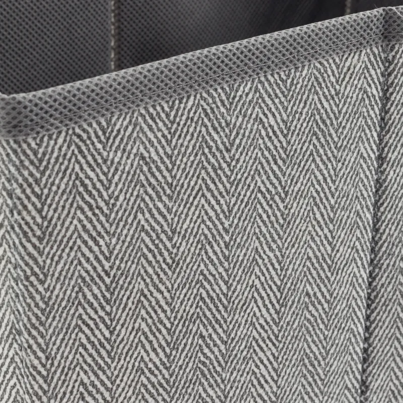 Органайзер-короб для вещей, 25х17 см, с ручками/крышкой, текстиль/пластик, серый, Pedant new, image-3