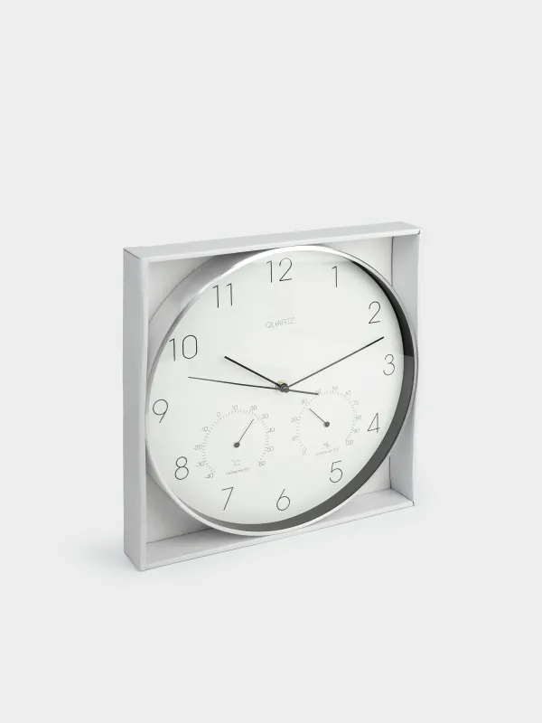 Часы настенные, 31 см, с термометром и гигрометром, Dial, image-5