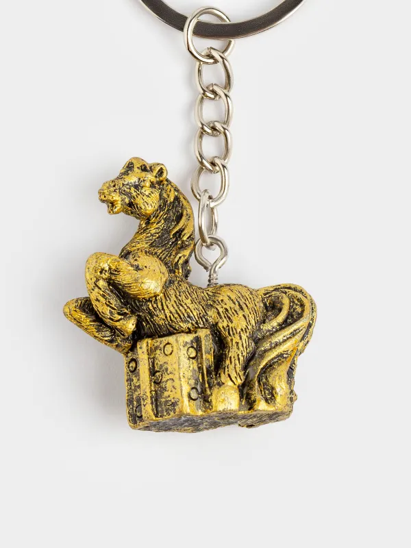 Брелок, 4 см, полирезин/металл, бронзовый, Лошадь с подарком, Horse bronze, image-1