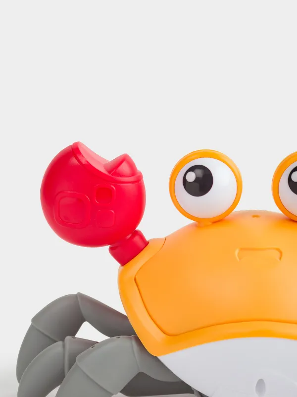 Игрушка, 23 см, музыкальная, с датчиком препятствий, пластик, цветная, Бегающий краб, Underwater, image-5