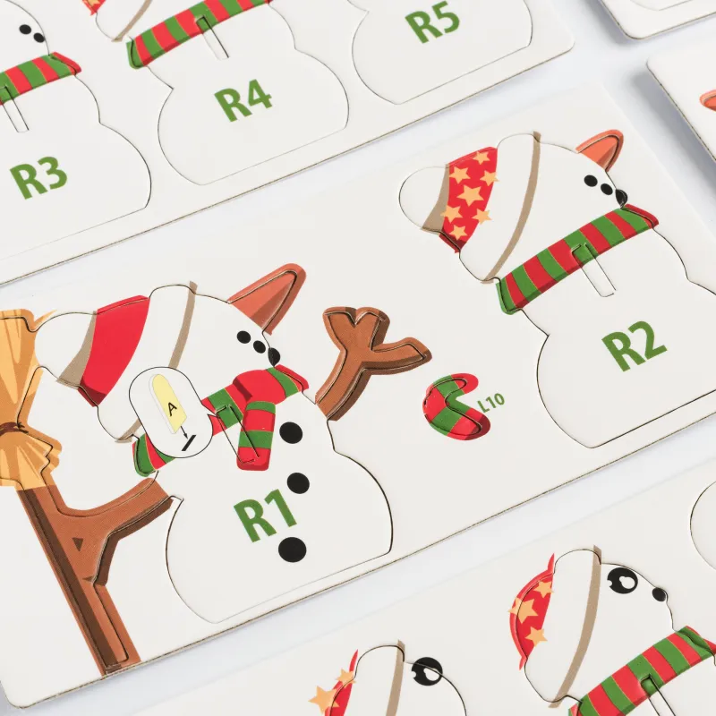 Набор для творчества, 8х8 см, 3D-конструктор, картон, Снеговик, Childhood, image-3