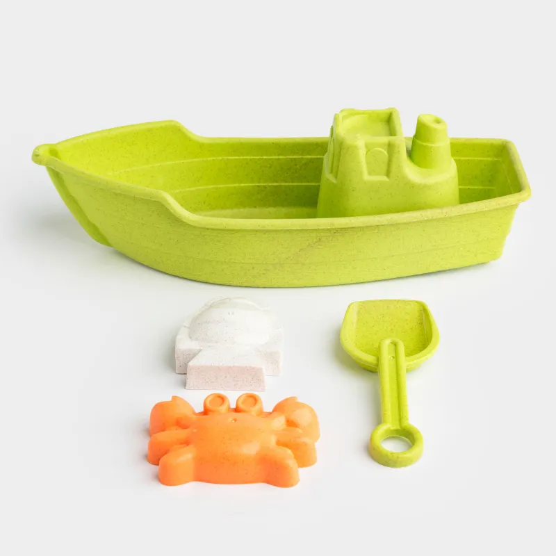 Набор игровой для песка, 4 пр, с игрушкой, пластик, цветной, Корабль, Sunny, image-2
