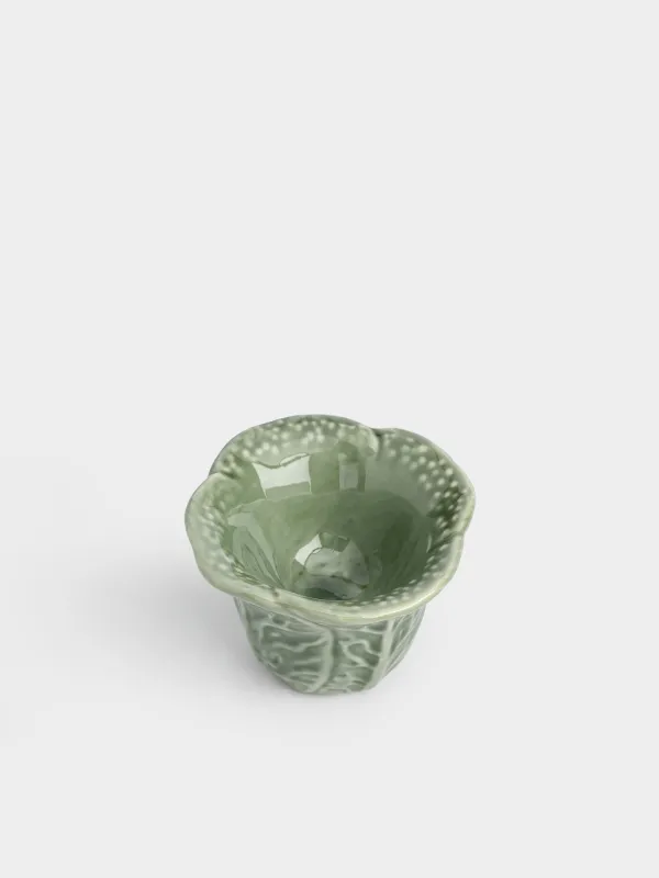 Подставка для яйца, 6 см, фарфор P, зеленая, Капуста, Cabbage, image-1
