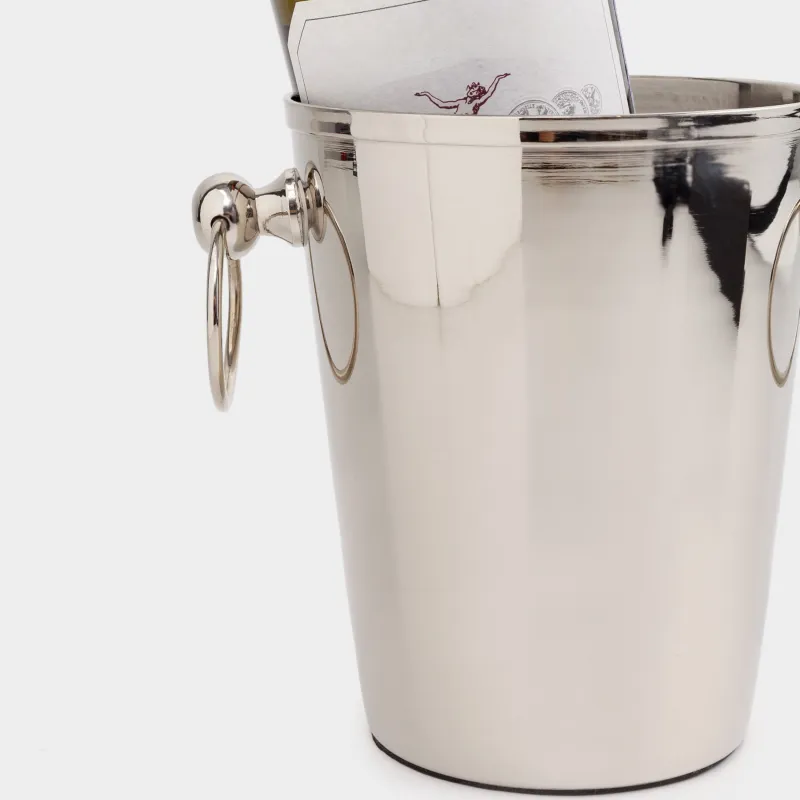 Ведро для охлаждения напитков, 15 см, с ручками, сталь, серебристое, Fantastic, image-3
