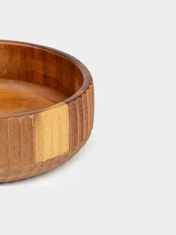 Салатник, 19х6 см, 1 л, дерево, рифленый, Noble tree, image-3