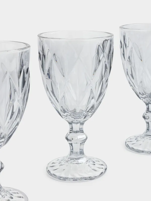 Бокал-кубок для вина, 300 мл, 6 шт, стекло Р, серый, Rhomb color, image-1