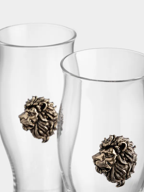 Стакан для пива, 600 мл, 2 шт, Золотистый лев, Lux elements, image-2