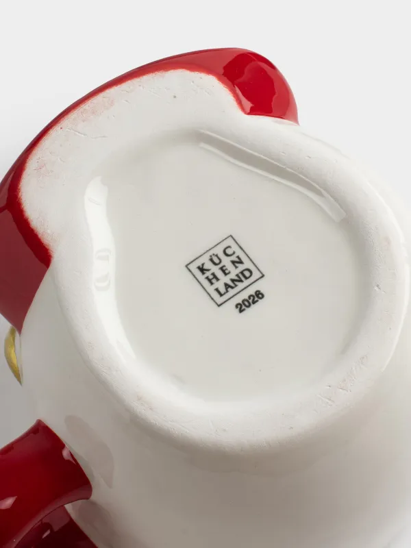 Кружка, 390 мл, керамика, молочно-красная, Лошадка-качалка, Horse cute, image-5