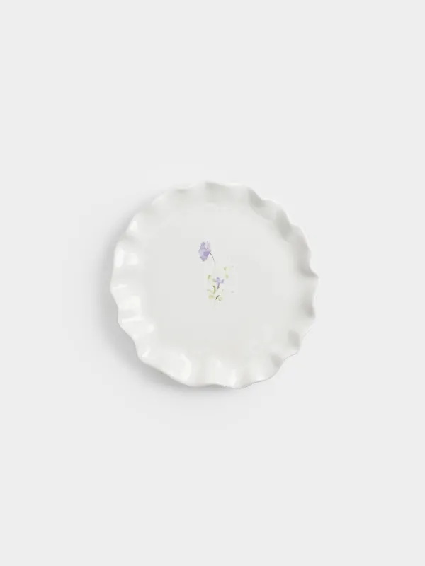 Тарелка закусочная, 19 см, Полевой цветок, Crumple flower, image-0