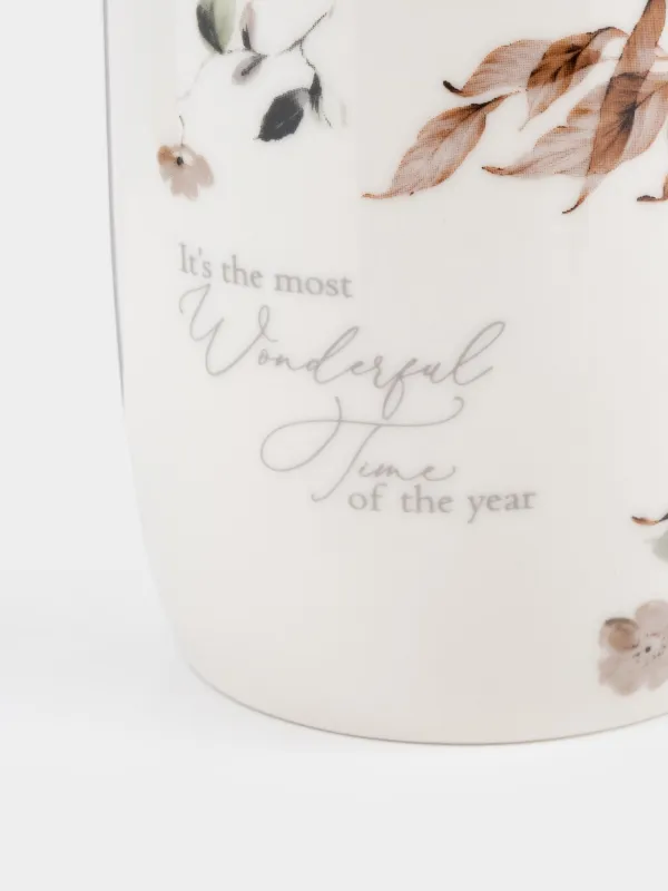 Кружка, 360 мл, фарфор N, Осенние цветы, Refined floral, image-5