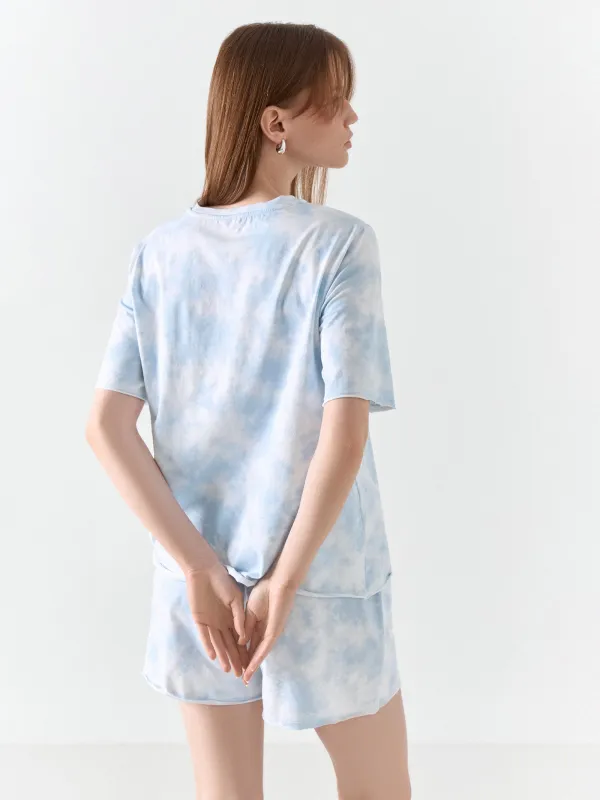 Футболка домашняя, голубая, Jocelyn, image-4