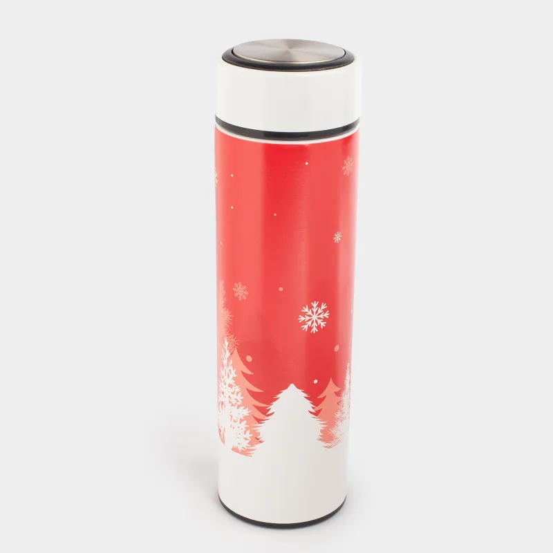 Термос, 500 мл, сталь/пластик, красный, Dear Santa, Joy