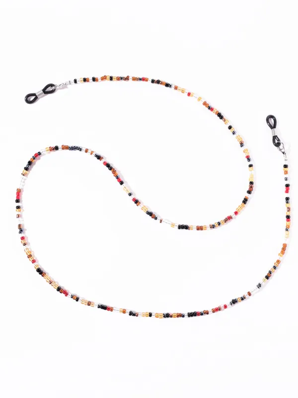 Цепочка для очков, 71 см, бисер, цветная, Бохо, Pearl color, image-2