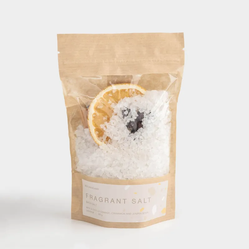 Соль для ванны, 350 гр, белая, Апельсин, Fragrant salt