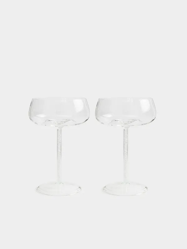 Бокал-креманка для шампанского, 270 мл, 2 шт, стекло Б/стразы, Sorento crystal, image-0