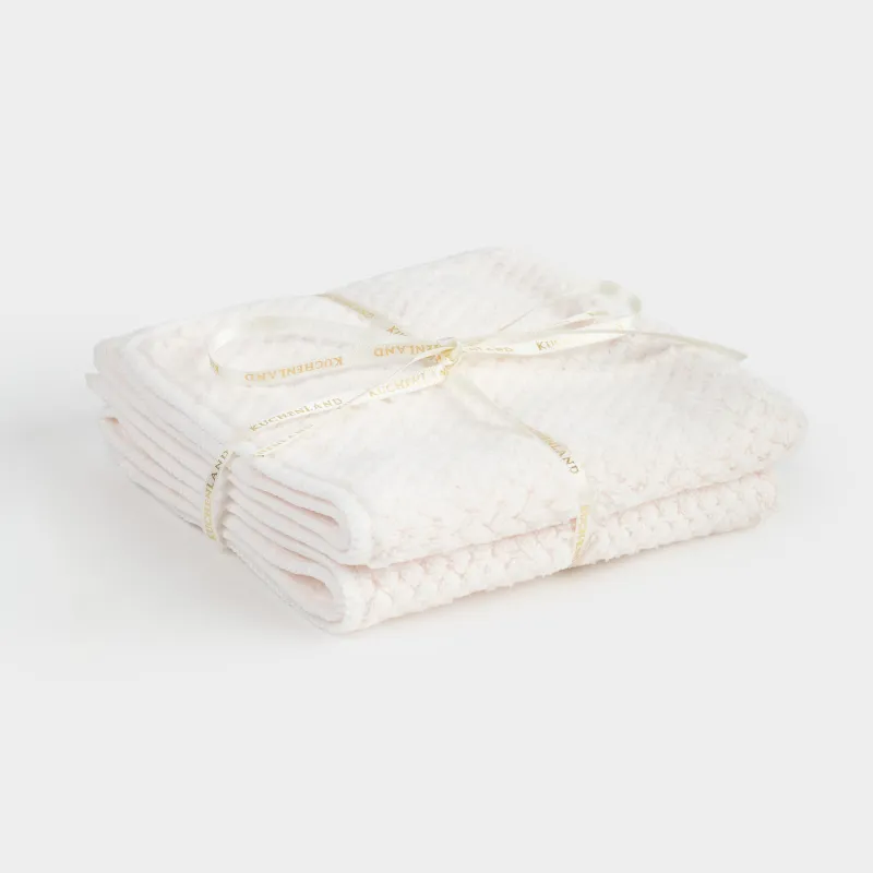 Полотенце, 30х30 см, 2 шт, флис, молочное, Ratine