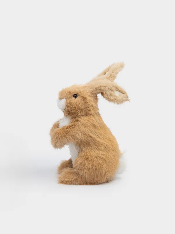 Изделие декоративное, 16х26 см, искусственный мех, бежевая, Кролик, Rabbit, image-1