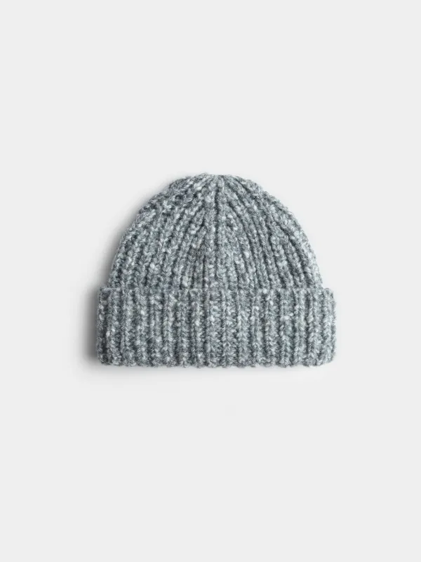 Вязаная шапка с добавлением шерсти Knitting fuzz, image-0