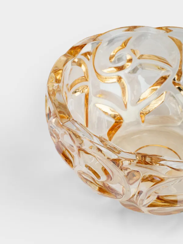 Салатник, 24х11 см, 2,8 л, стекло Р, янтарный, Узоры, Gala, image-2