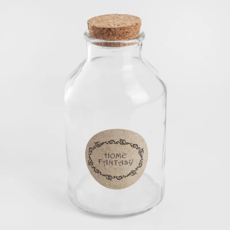 Банка для сыпучих продуктов, 750 мл, стекло/пробка, Clear cork, image-0