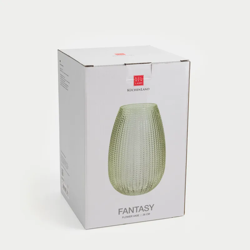 Ваза для цветов, 26 см, стекло, Fantasy, image-4