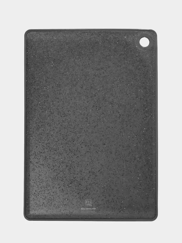 Доска разделочная, 33х23 см, пластик/резина, черный мрамор, Speck, image-0