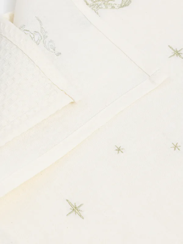 Полотенце кухонное, 40х60 см, 2 шт, хлопок, молочное/бежевое, Лошади и звезды, Stars horse, image-1