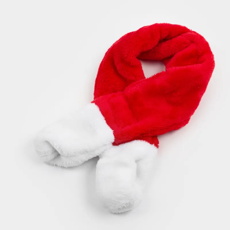Набор карнавальный для животных, 2 пр, шарф/шапка, полиэстер, красный, Санта, Christmas pet, image-1