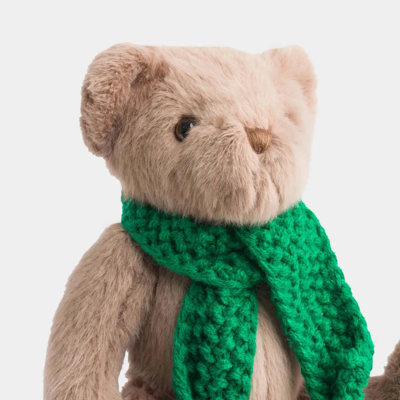 Игрушка, 25 см, мягкая, с подвижными лапами, полиэстер, коричневая, Мишка, Bear, image-6