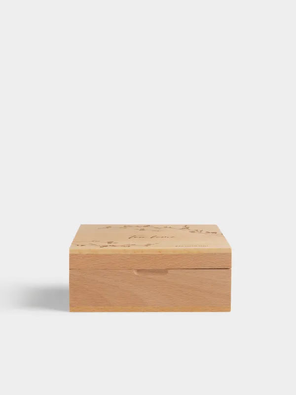 Коробка для чая, 15х15 см, 4 отд, Ветви, Wood Kitchen, image-0