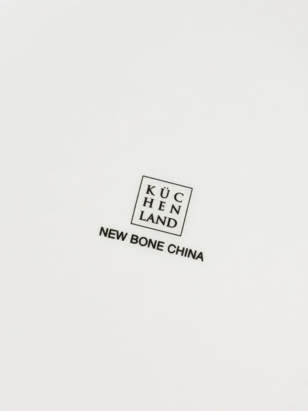 Блюдо, 23х6 см, с бортами, фарфор N, Серые цветы, Watercolor, image-6